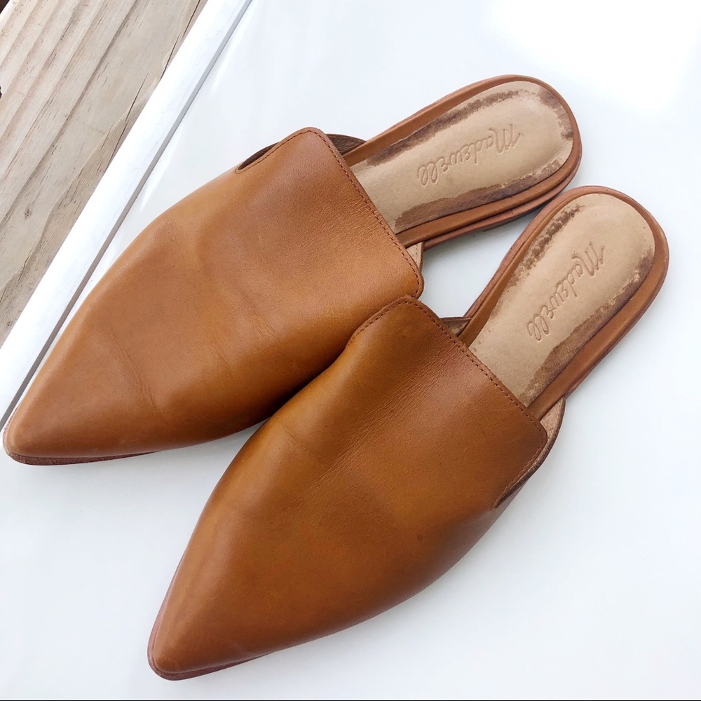 Madewell Gemma Mules Size 9.5 In Cognac